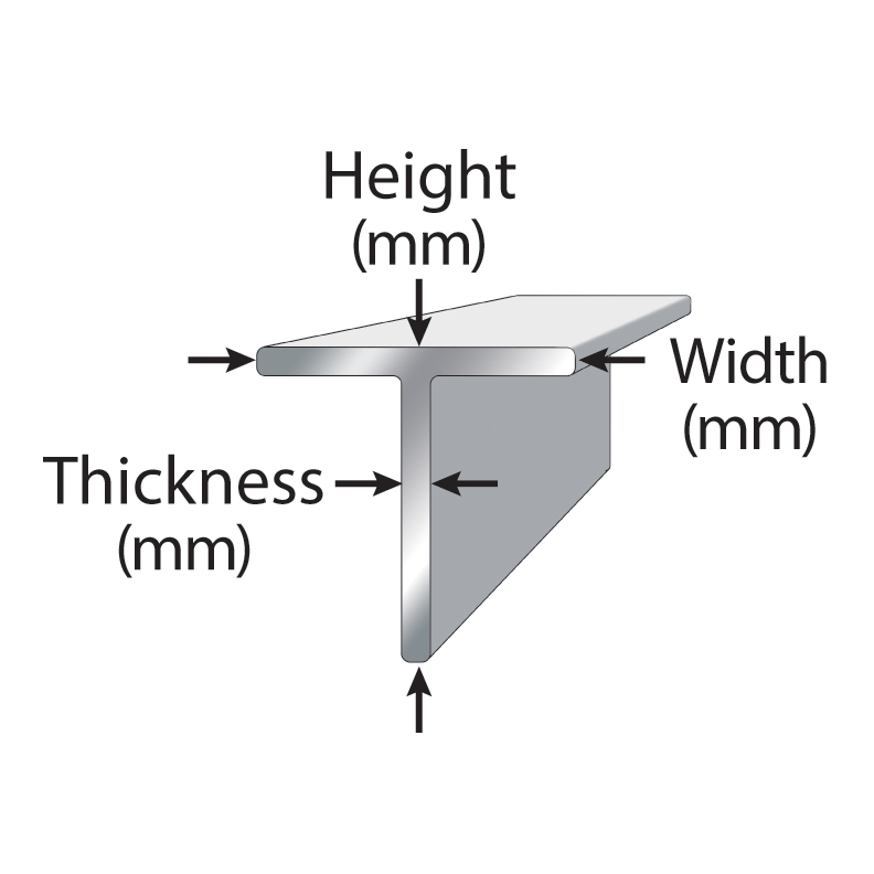 Steel Tee Bar Size Chart