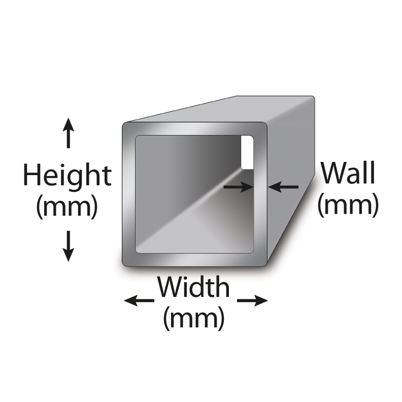 copper rectangular tubing sizes